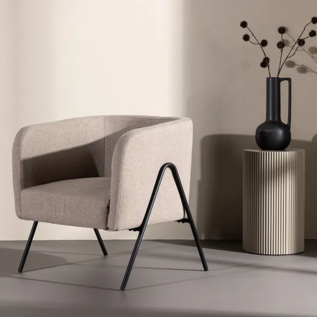 Fjord Fjôrd Fauteuil Rika Beige/Zwart