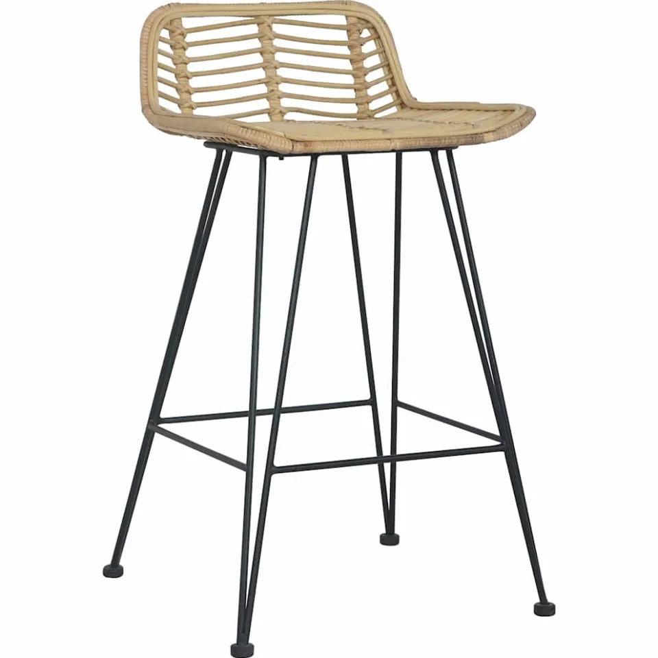 vidaXL Barstoelen 2 st natuurlijk rattan bruin, foto 2