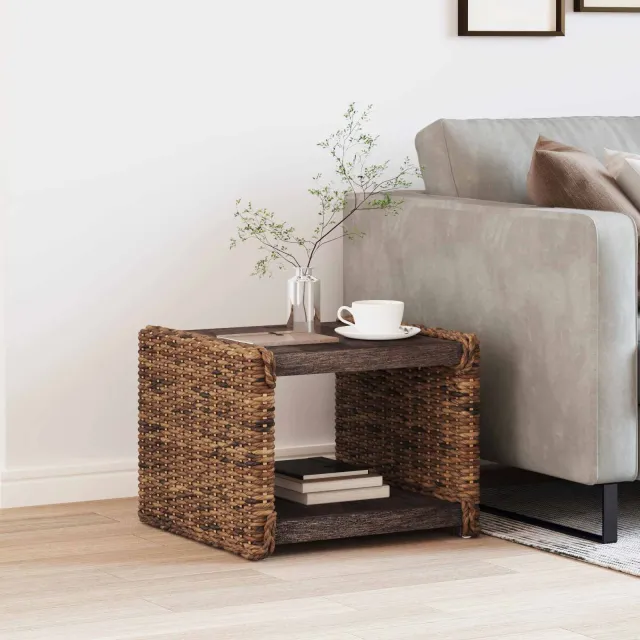 vidaXL Salontafel Naturel 45 x 45 x 45 cm Massief Mahoniehout Bruin