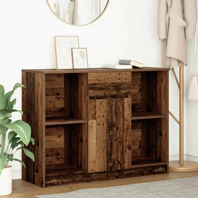 vidaXL Dressoir met lade 101x35x76 cm spaanplaat oud hout Bruin