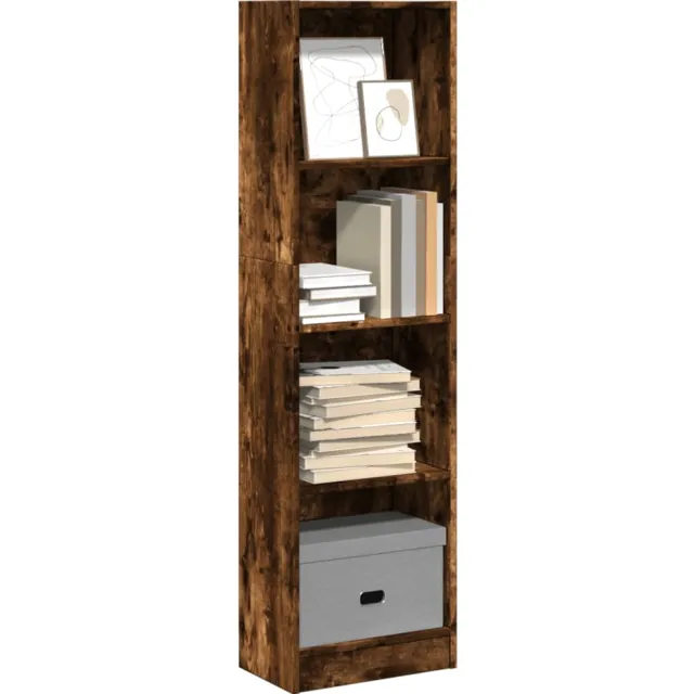 vidaXL Boekenkast 40x24x143 cm bewerkt hout gerookt eikenkleurig Bruin