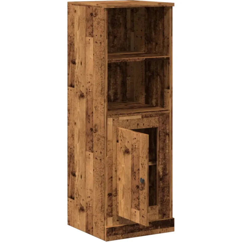 vidaXL Hoge kast 36x35,5x103,5 cm bewerkt hout oud houtkleurig Bruin