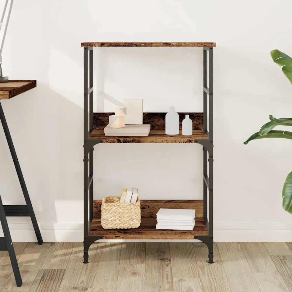 vidaXL Boekenkast 50x33x82 cm bewerkt hout oud houtkleurig bruin, foto 2