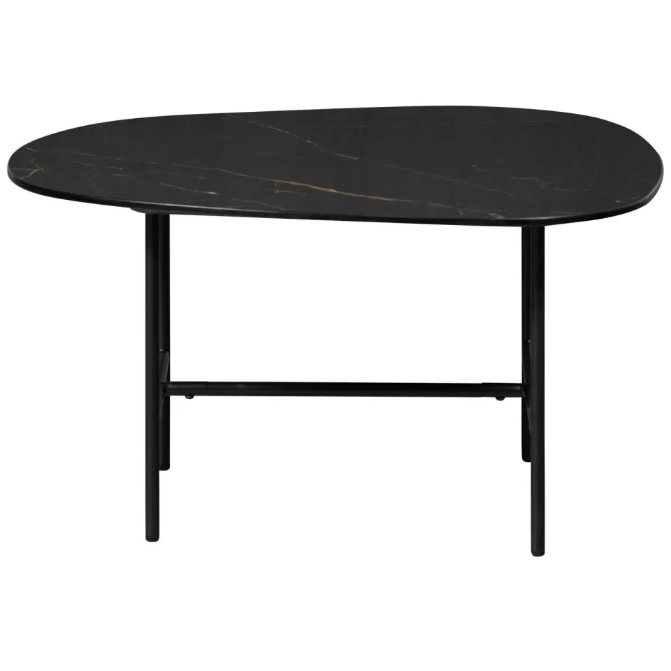 WOOOD Vajen Salontafel - Marmeren Look - Zwart - 38x70x70, foto 2