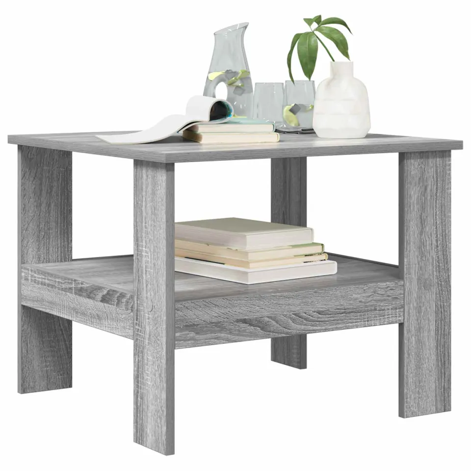vidaXL Salontafel Grijs Sonoma 57 x 55 x 45 cm Bewerkt hout, foto 2