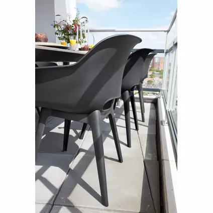 Allibert Tuinstoelen Akola Antraciet 55x56,5x80cm 2 Stuks, foto 2