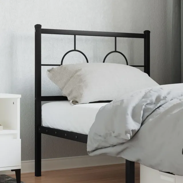 vidaXL Vervangend hoofdbord 80 cm metaal zwart
