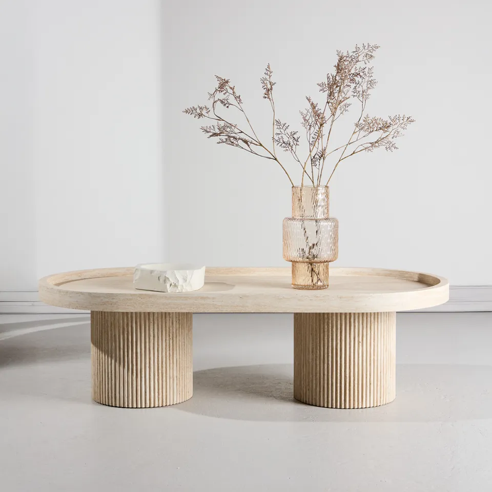Nest living Micah houten salontafel beige - 120 x 60 cm, foto 2