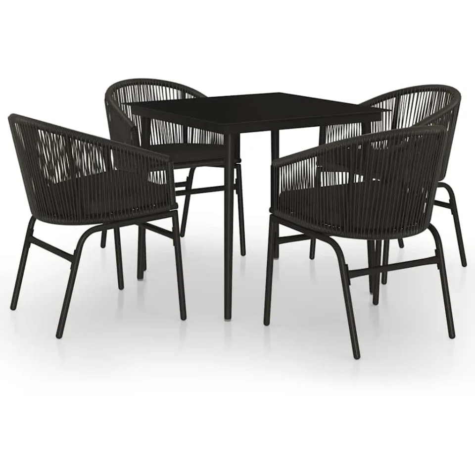 vidaXL 5-delige Tuinset zwart, foto 3