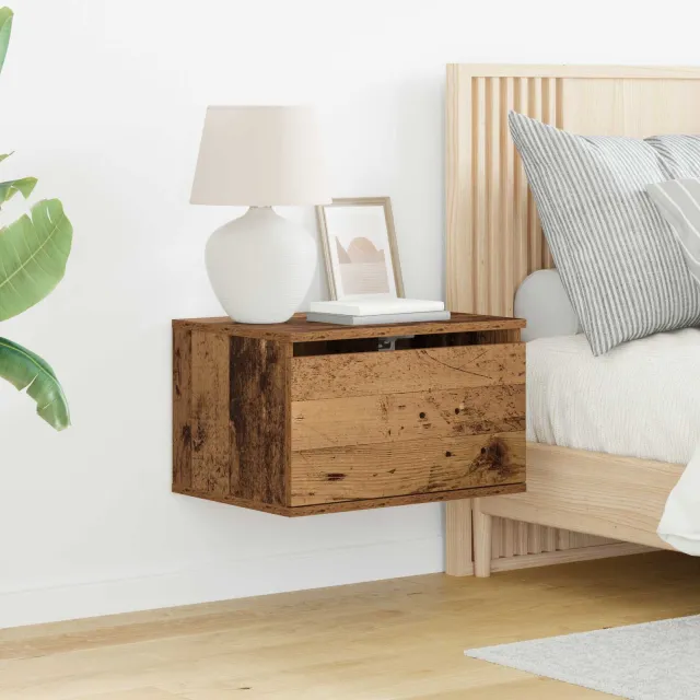 vidaXL Wandkastje 2 st Oudhout 50 x 36 x 30 cm Bewerkt hout bruin, foto 2