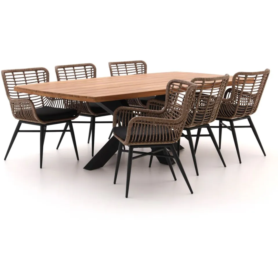 Intenso Furniture Intenso Asti/Induno Deens Ovaal 240cm dining tuinset 7-delig grijs, foto 5