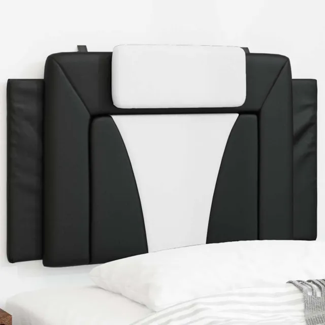 vidaXL Hoofdbordkussen "Viana" 80 cm kunstleer zwart en wit