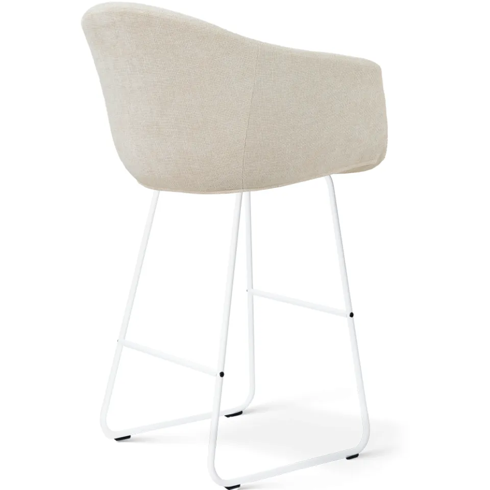 Nolon Nino-Otis barkruk cottonbeige - wit onderstel - 75 cm, foto 3