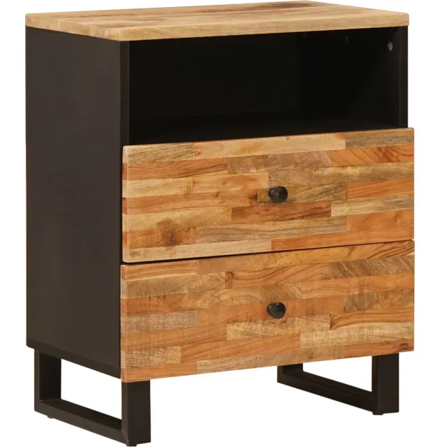 vidaXL Bed kast Bruin 50 x 33 x 62 cm Massief Mango Hout