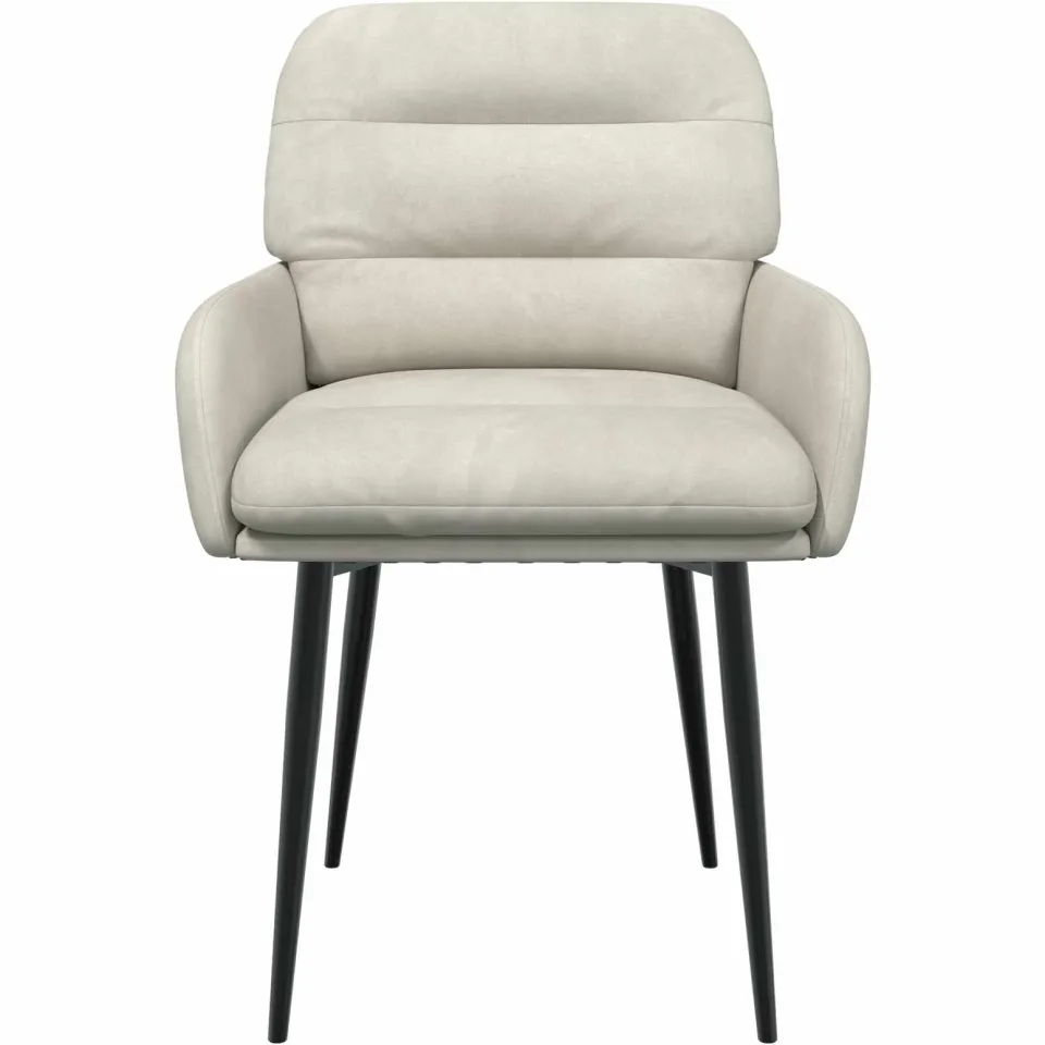 vidaXL Eettafelstoelen 2 st fluweel Crèmekleurig 59 x 59,5 x 90 cm