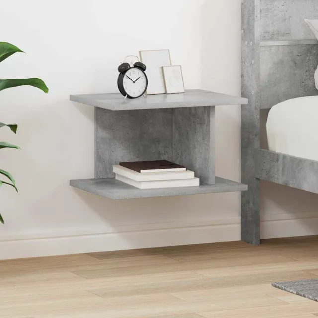 vidaXL Nachtkastje Beton Grijs 40 x 30 x 25 cm Bewerkt hout