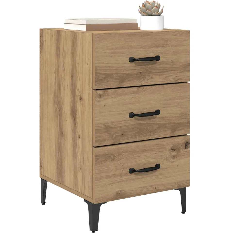 vidaXL Nachtkastje Artisan Eiken 40 x 40,5 x 66 cm Bewerkt hout Bruin