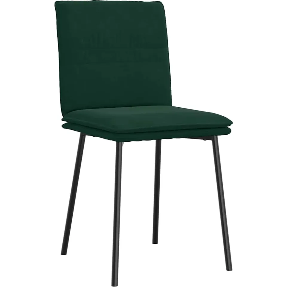 vidaXL Eetkamerstoelen 4 st fluweel donkergroen