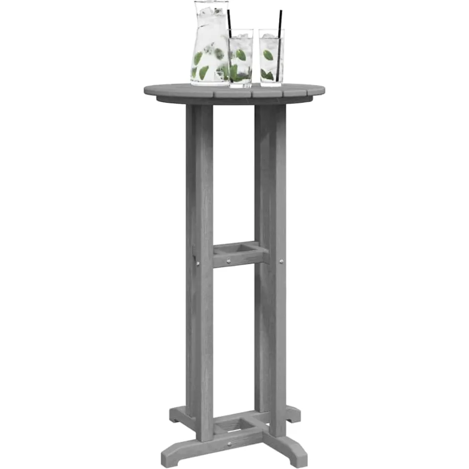 vidaXL Bartafel Lichtgrijs 55 x 55 x 107 cm Polyetheen