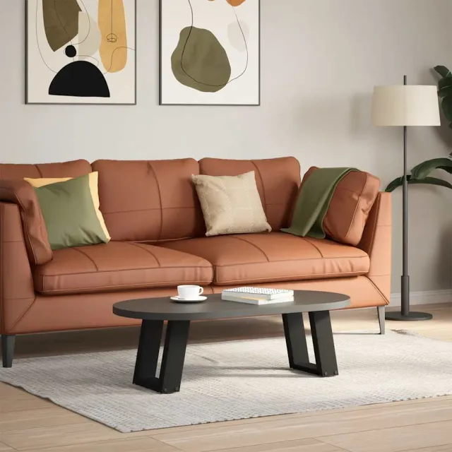 vidaXL Salontafelpoten 2 st U-vormig 30x(30-31) cm staal zwart