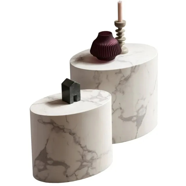 Salontafel set Esma wit rond