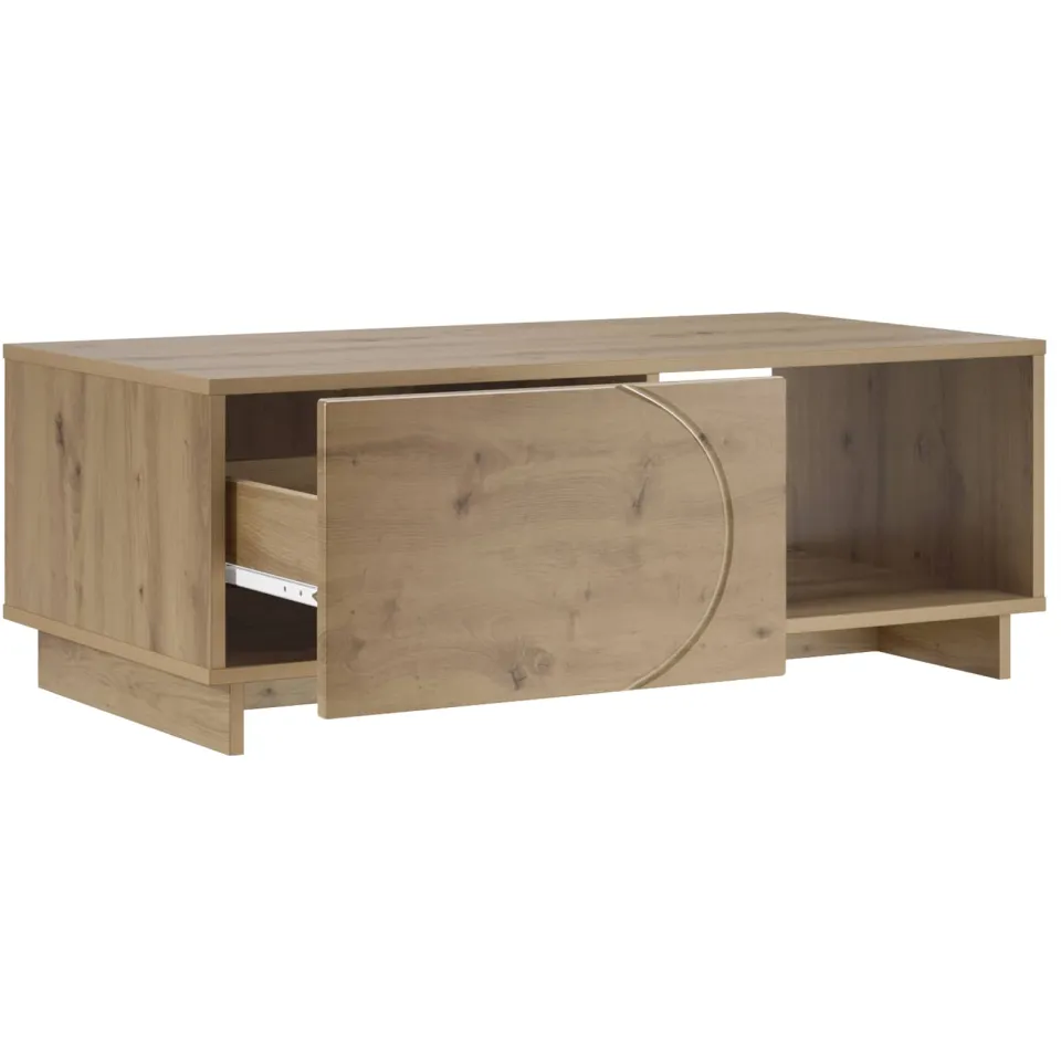 vidaXL Salontafel Artisan eiken 95 x 50,5 x 35 cm Bewerkt hout Bruin