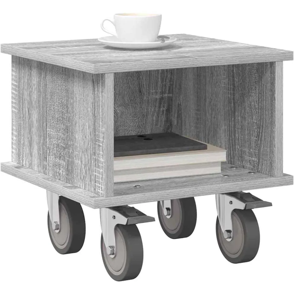 vidaXL TV-standaard 37 x 35 x 35 cm Grijs Sonoma Bewerkt hout, foto 3