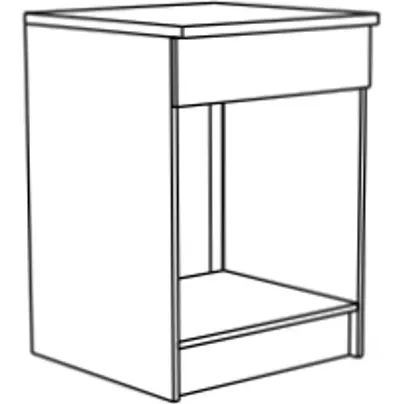 Paprika Kast Voor Oven 60cm Geborsteld Eik Melamine hout eiken, foto 2