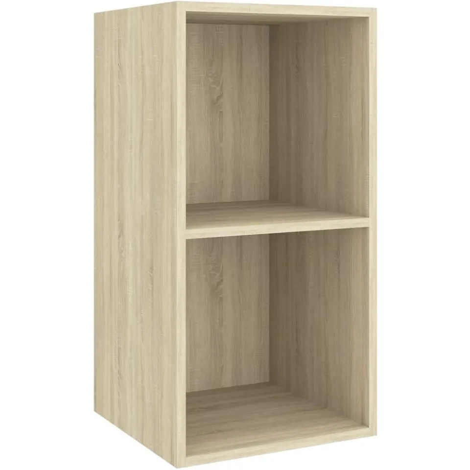 vidaXL 4-delige Tv-meubelset bewerkt hout sonoma eikenkleurig Bruin