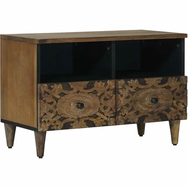 vidaXL TV-kast Bruin 70 x 33 x 46 cm Massief Mango Hout