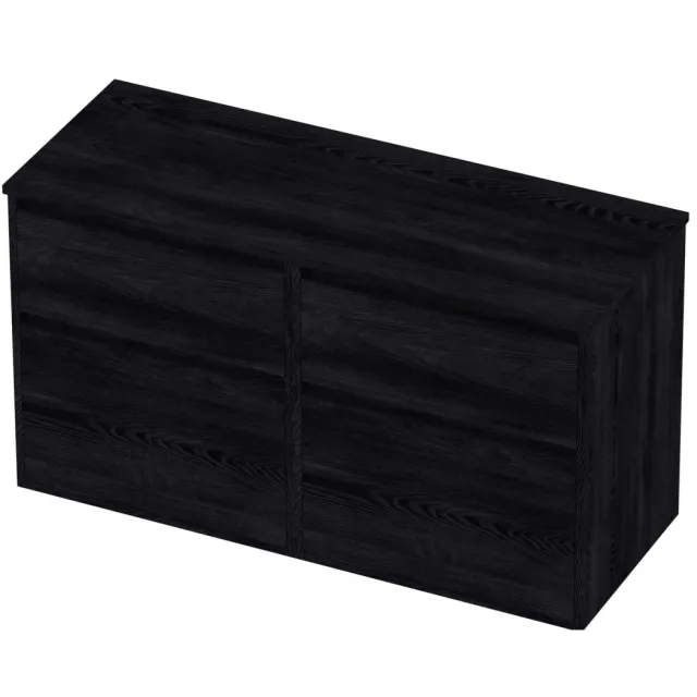 Proline Deck Badmeubelset Greeploos Asymmetrisch Kader 120x46x67 cm Black Oak Eiken