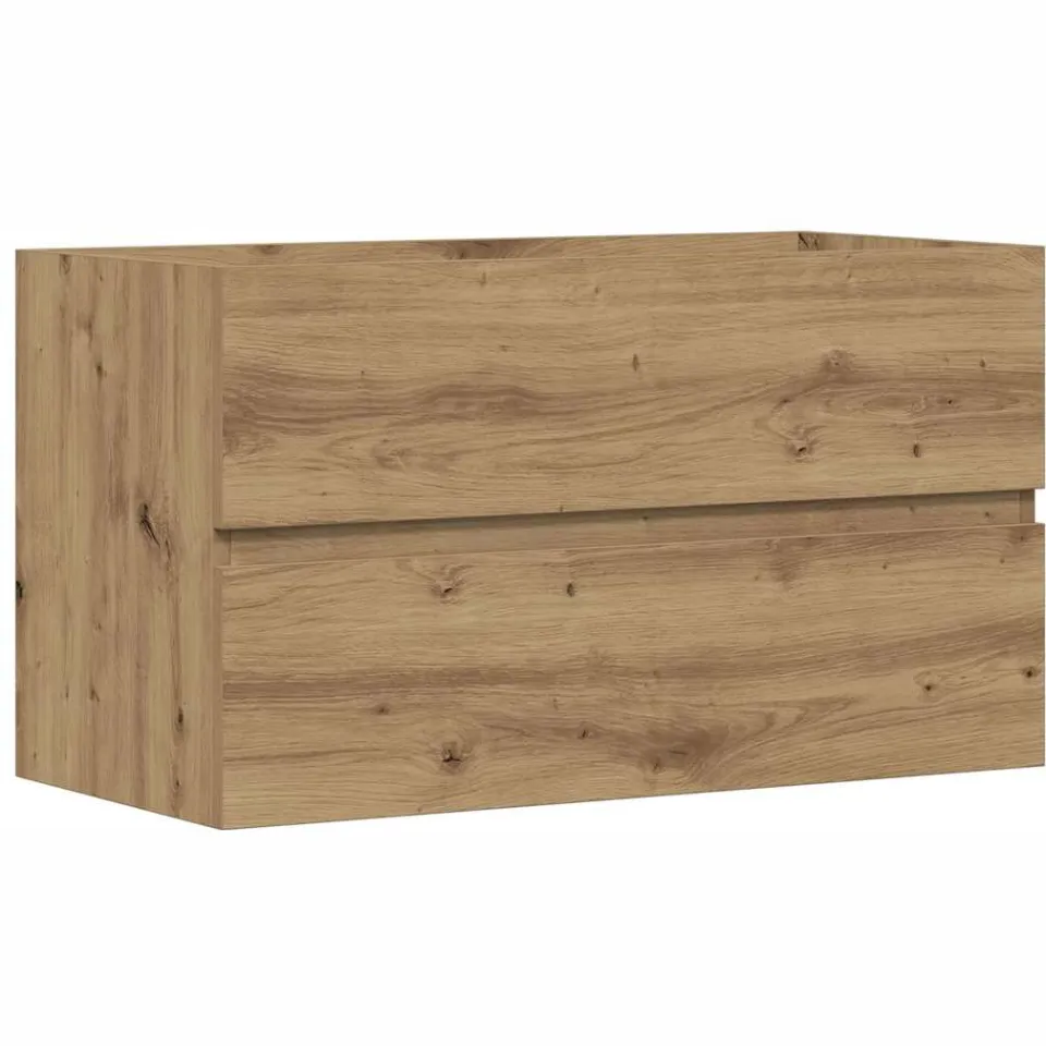vidaXL Wastafelkast 90x38,5x45 cm bewerkt hout artisanaal eikenkleur, foto 3