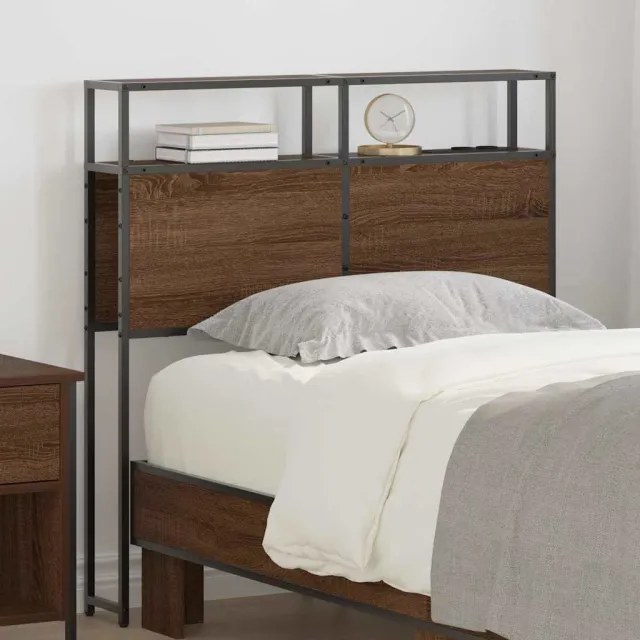 vidaXL Opberghoofdbord Bruin eiken 75 cm Bewerkt hout