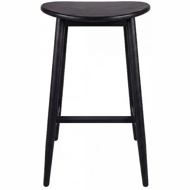 Svea Martina barkruk rubberwood - zwart
