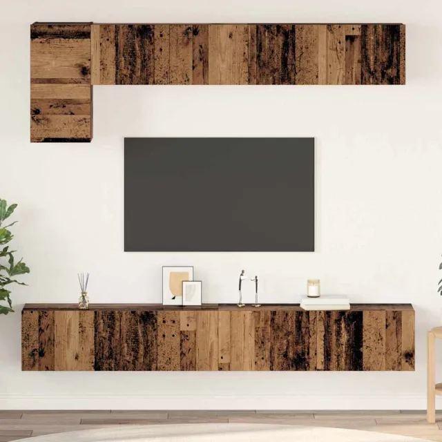 vidaXL Tv-meubelset 5 st 100 x 30 x 30 cm Oud Hout bruin, foto 2