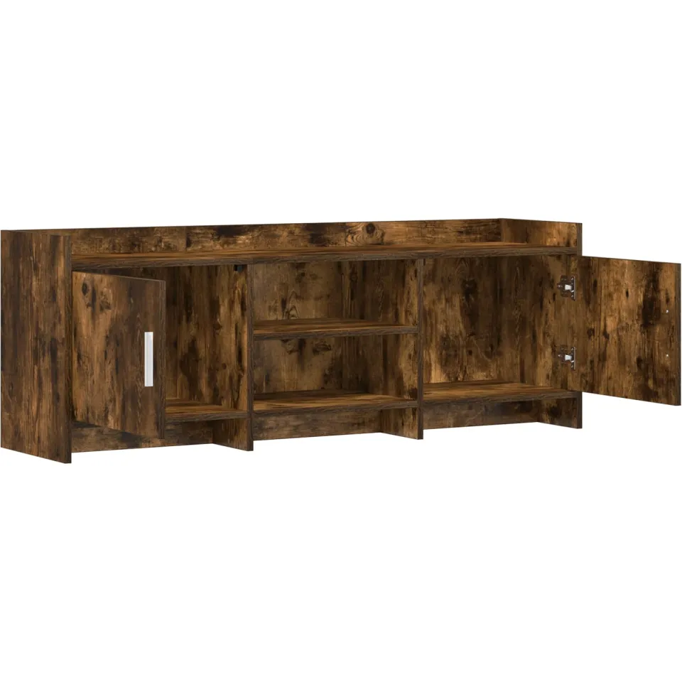 vidaXL TV-kast 130 x 33 x 47 cm Gerookt eiken Bewerkt hout, foto 4