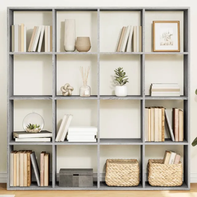 vidaXL Boekenkast 137,5x29x137,5 cm bewerkt hout betongrijs grijs, foto 2