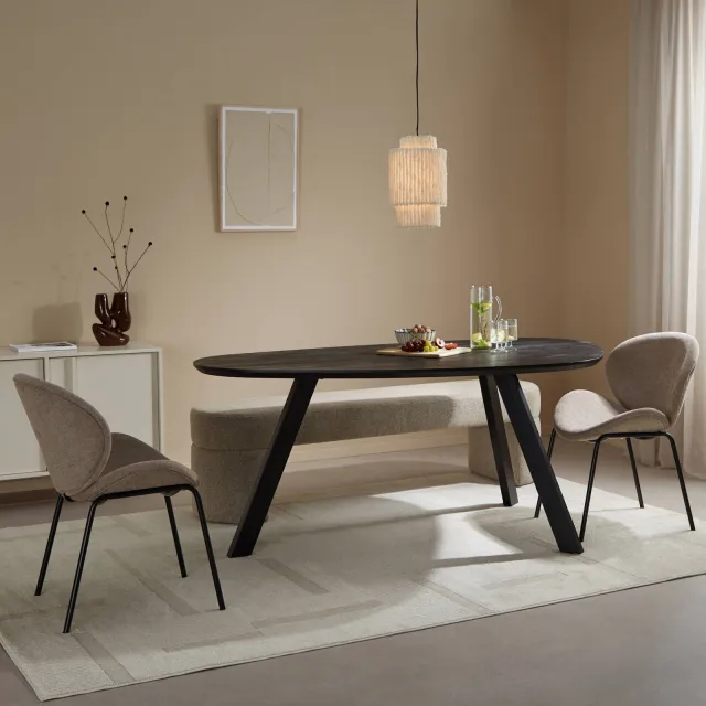 NOUS Living eetkamertafel Arya zwart, foto 2