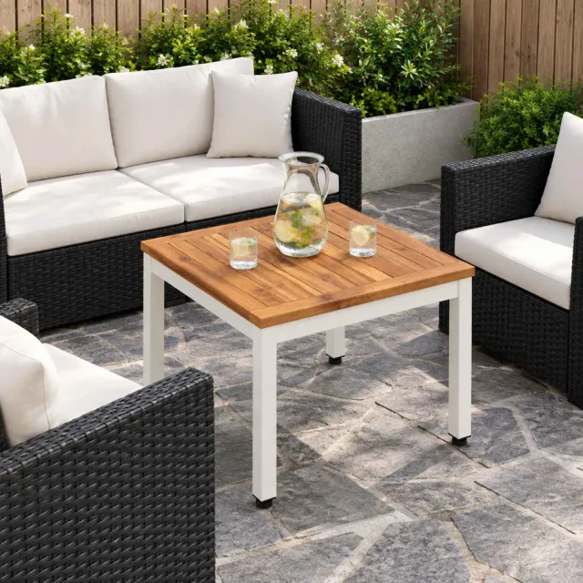 vidaXL Salontafel NAARDEN Natuurlijk en Wit 49 x 48,5 x 36 cm, foto 2