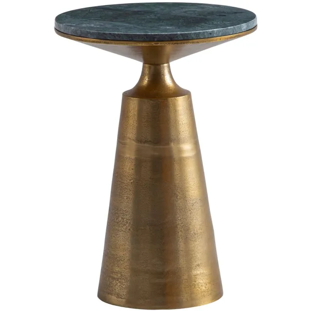 Ervesto Bijzettafel Echt Marmer Metaal 40x40x56,5 cm Bijzettafel Groen Goud, Kleine Bijzettafel Rond, Woonkamertafel Bank Modern, Marmeren Tafel Hoog