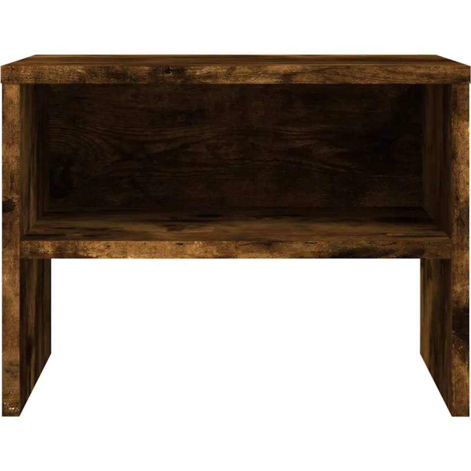 vidaXL Nachtkastjes 2 st 40x30x30 cm bewerkt hout gerookt eikenkleurig, foto 4