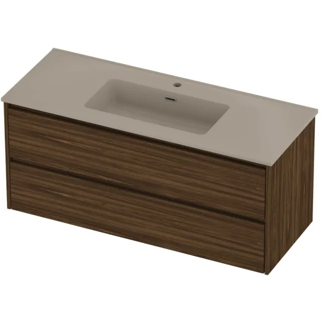 Proline Tribute Badmeubelset Porselein Elegant 120x46x54 cm Mat Crème Cotton Cabana Oak Eiken
