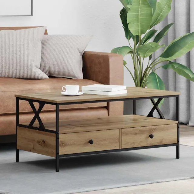 vidaXL Salontafel artisanaal eikenkleurig 100 x 51 x 45 cm Bruin