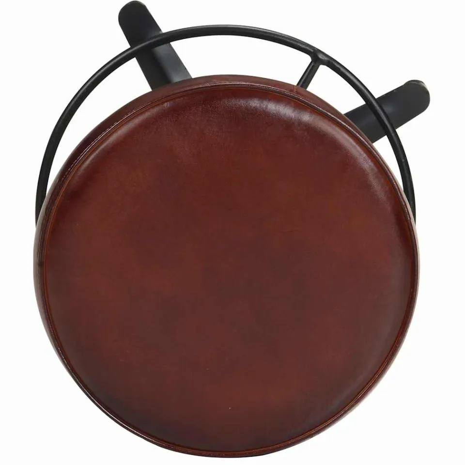 vidaXL Barkrukken 2 st 76 cm echt leer bruin, foto 3