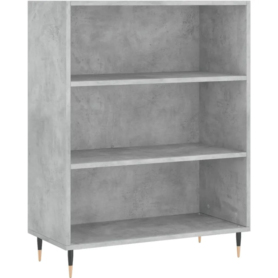 vidaXL Boekenkast 69,5x32,5x90 cm bewerkt hout betongrijs bruin, foto 3