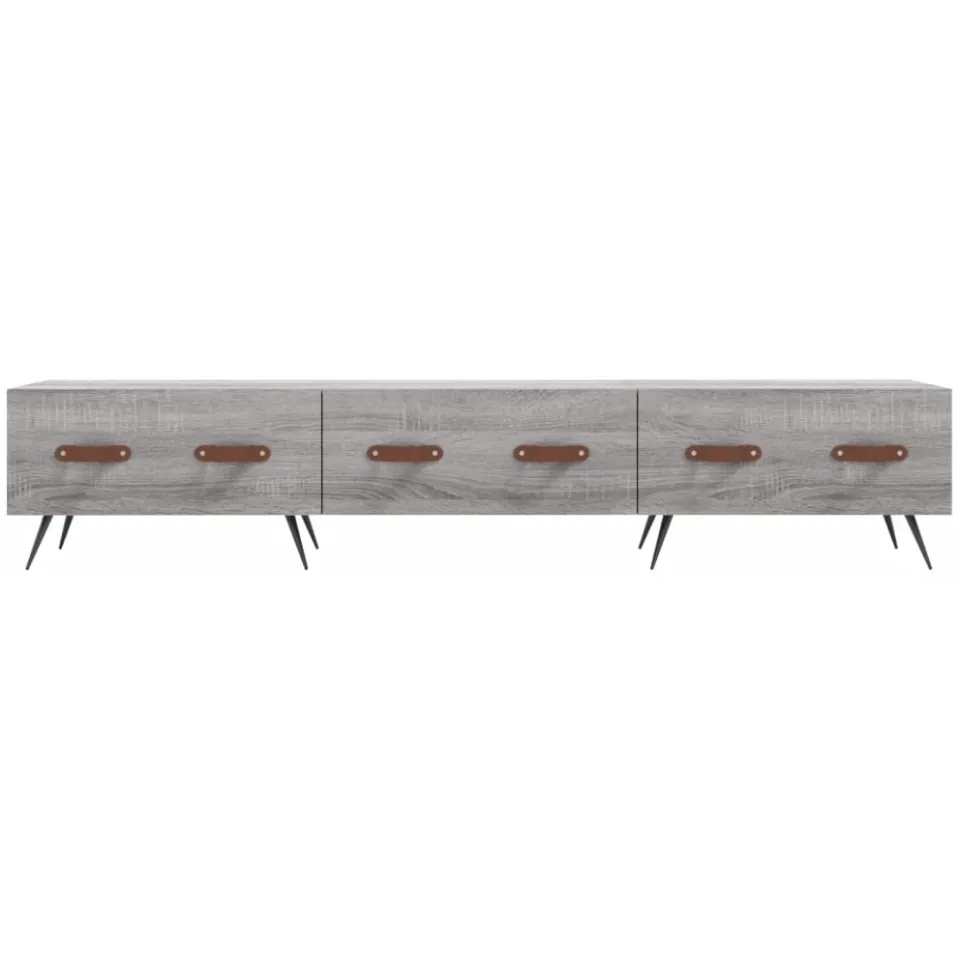 vidaXL Tv-meubel 150x36x30 cm bewerkt hout grijs sonoma eikenkleurig