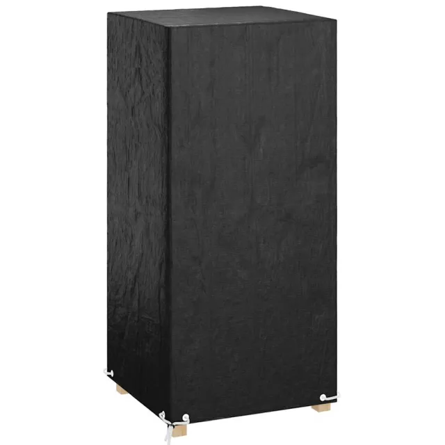 vidaXL Tuinstoelhoes met 8 oogjes 75x70x140 cm polyetheen Zwart