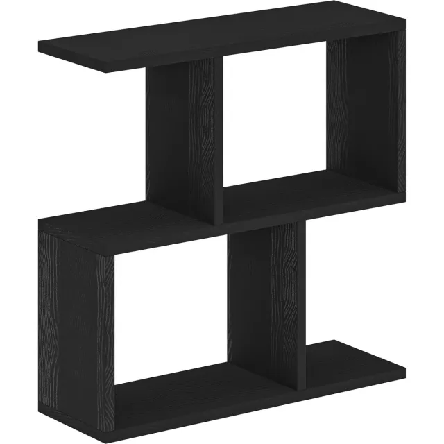 Hocus Picus Bijzettafel C-Vorm 2 Lagen - Zwart Hout - 60x60x19,5 cm