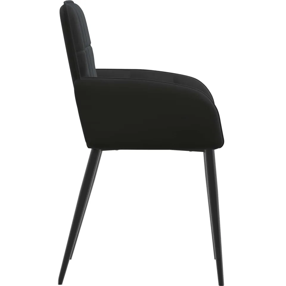 vidaXL Eettafelstoelen 4 st fluweel Zwart 56.5 x 50 x 85 cm, foto 4