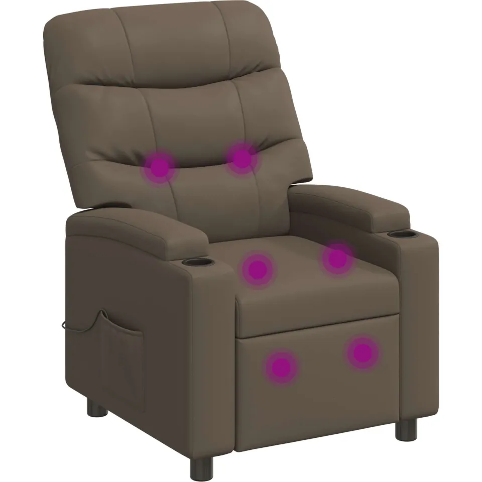vidaXL Massage-relaxstoel Grijs 75 x 93 x 102 cm Stof